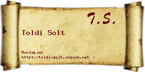 Toldi Solt névjegykártya